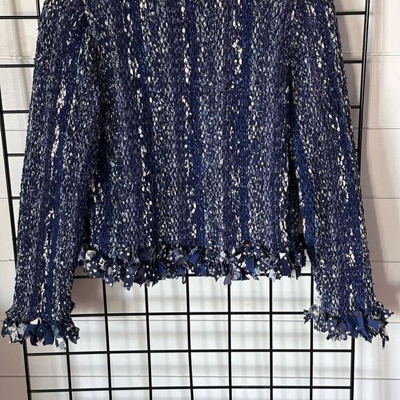 Vintage Estelle Gracer Fiber Artist Art-to-Wear Handwoven Cardigan Jacket Knit - Picture 8 of 13